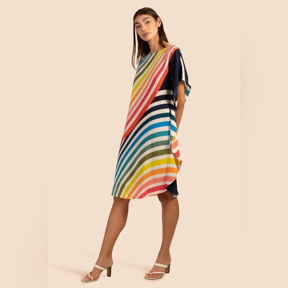 Trina Turk Amaris Global Dress Silk - Picture 1 of 11
